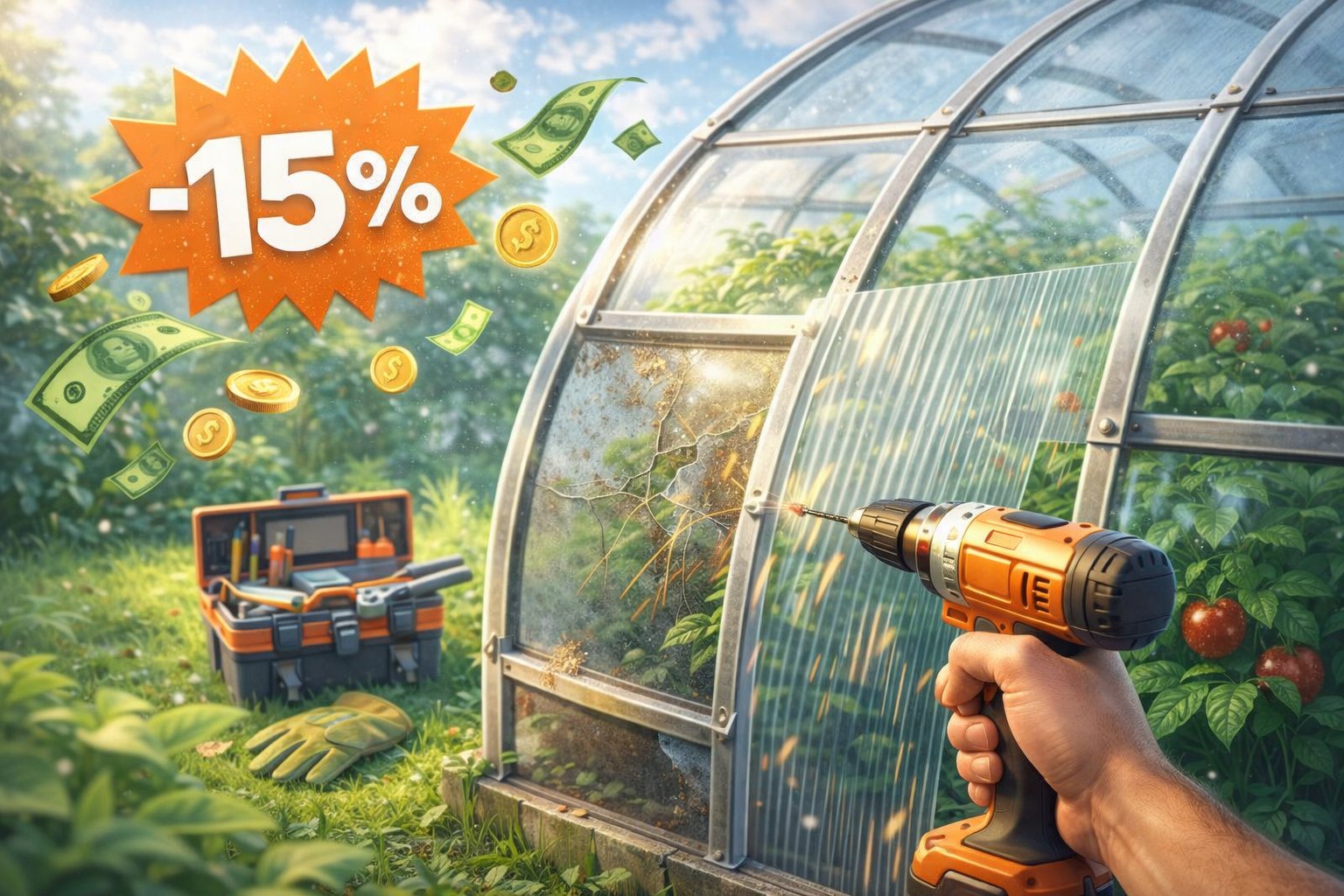 Усиление теплицы со скидкой