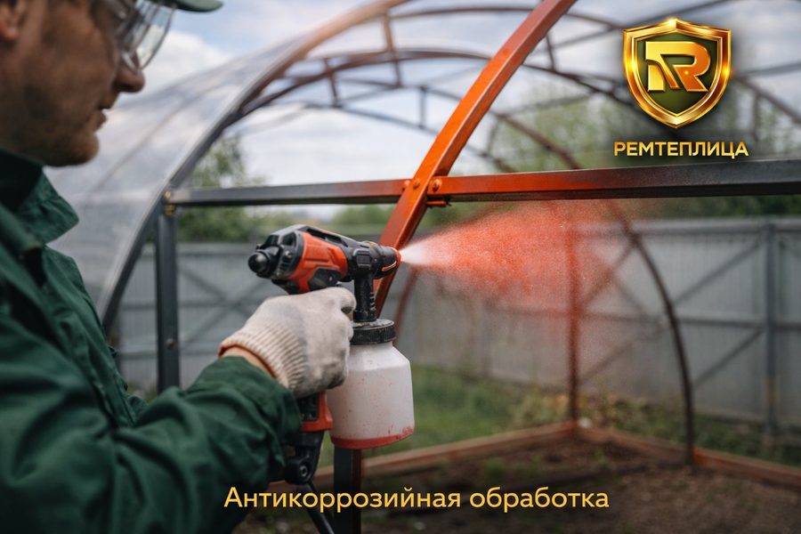 Антикоррозийная обработка каркаса теплицы