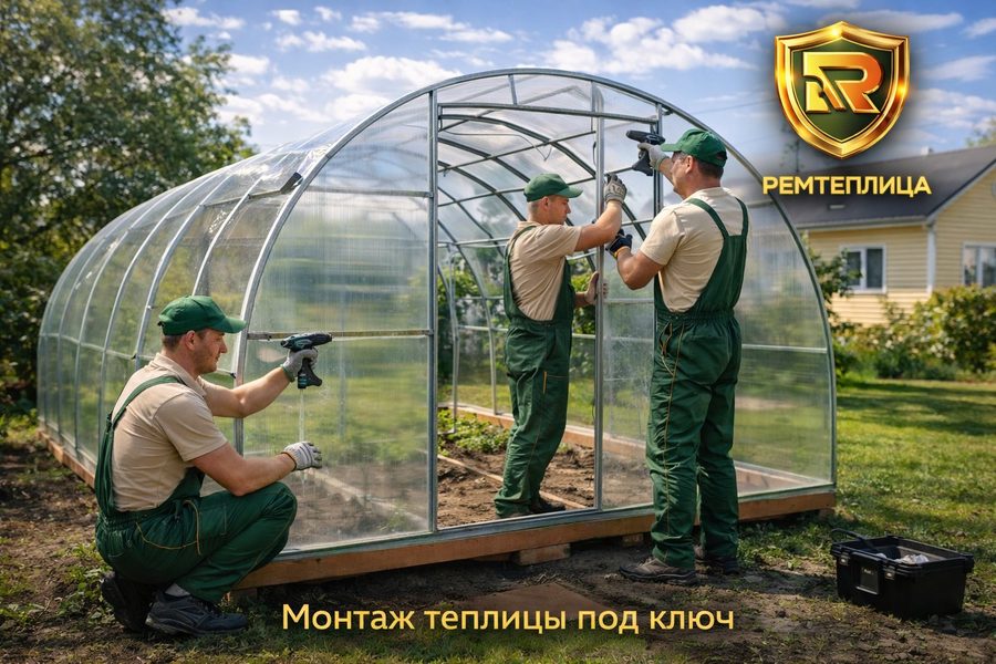 Монтаж теплицы под ключ Подмосковье