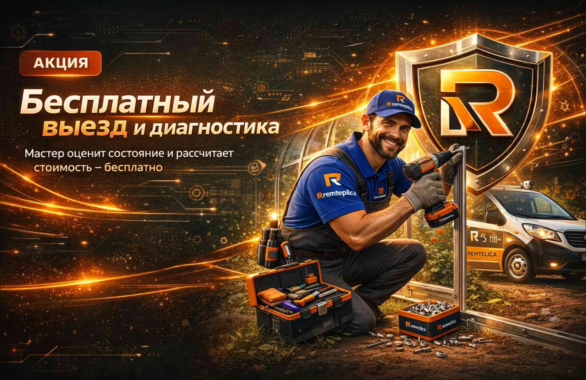 Акция — бесплатный выезд мастера и диагностика теплицы в Москве и Московской области